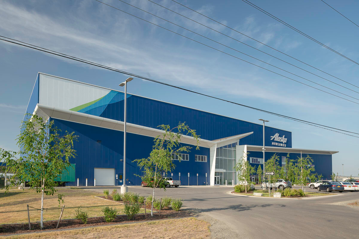 Exterior of Alaska Airlines Maintenance & Operations Facility