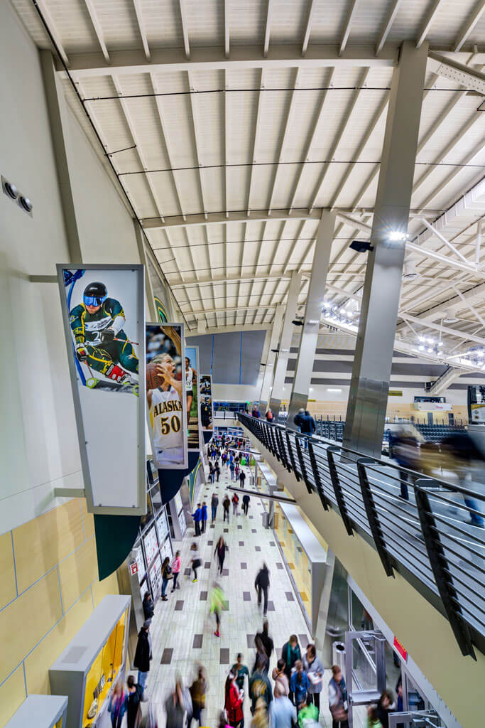 Hallway at the UAA Alaska Airlines Center