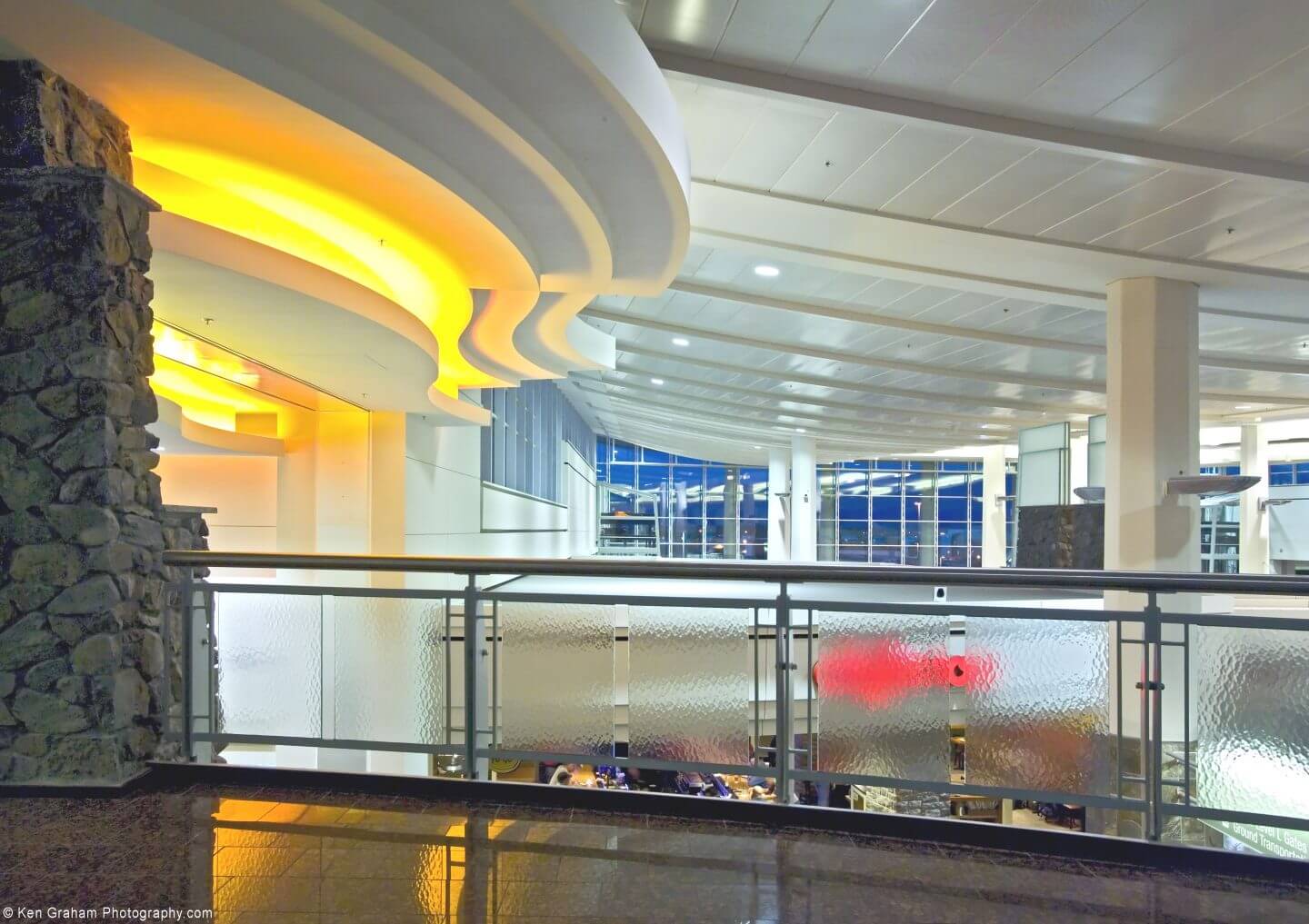 Interior view of the C Terminal at Ted Stevens Anchorage International Airport 