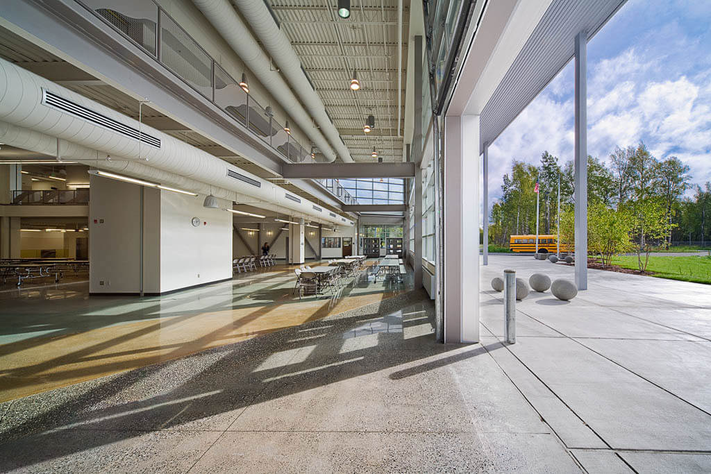 Exterior entrance of the Career Tech High School