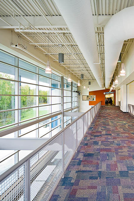Hallway inside of the Career Tech High School