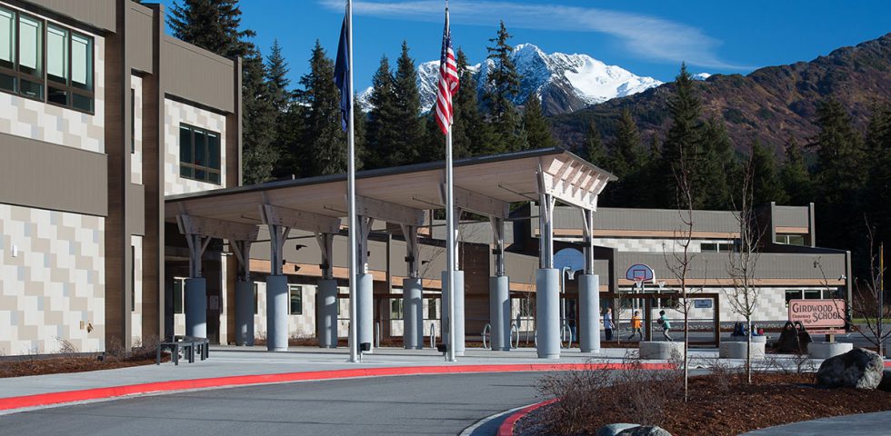 Girdwood K-8 School entrance