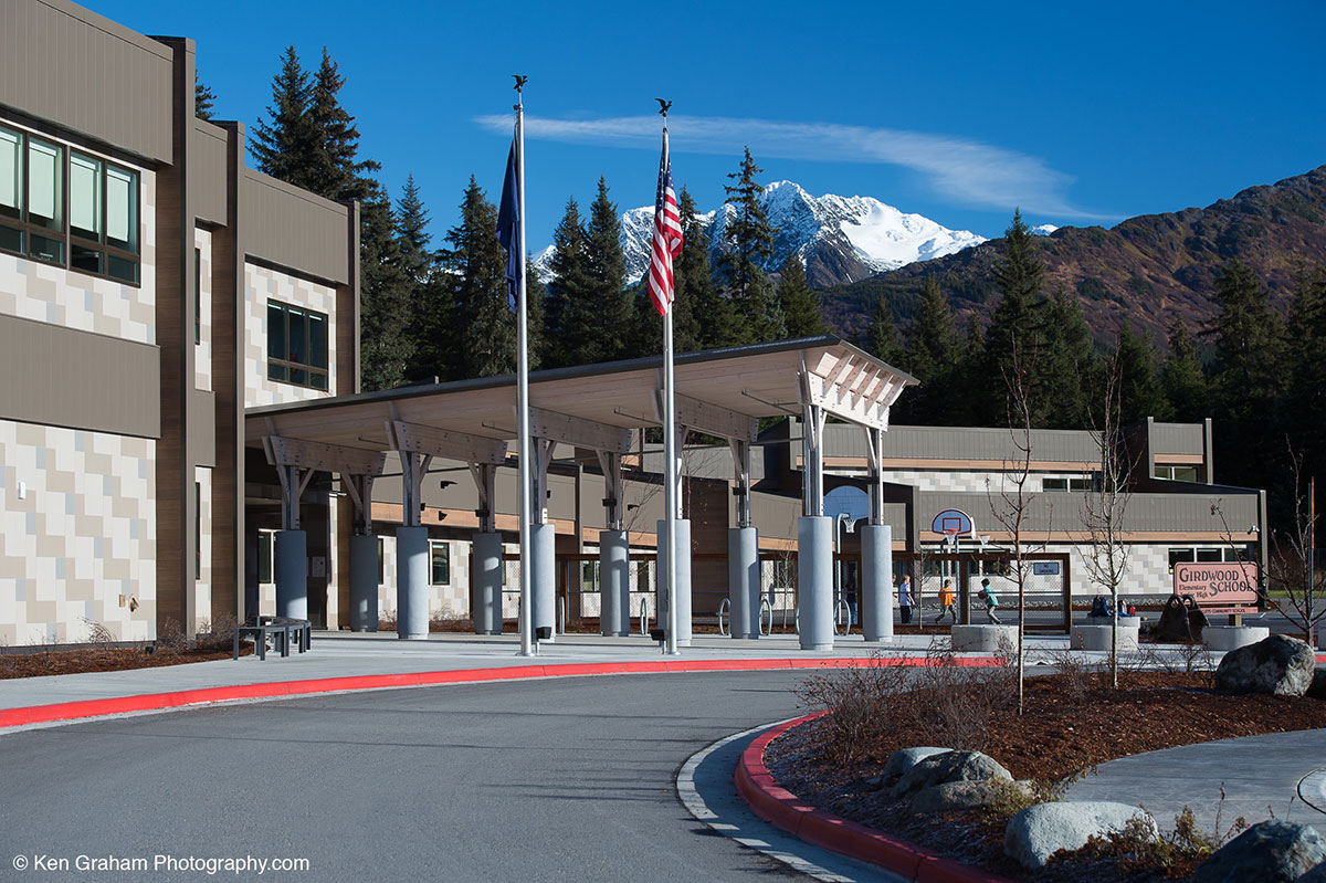 Girdwood K-8 School entrance