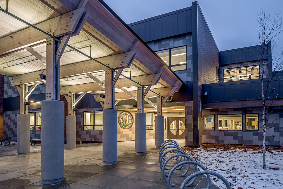 Girdwood K-8 School front door