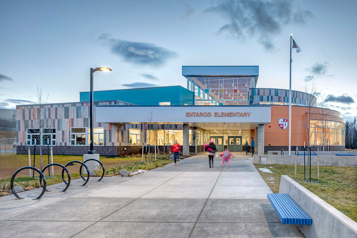 Exterior view of the Iditarod Elementary School