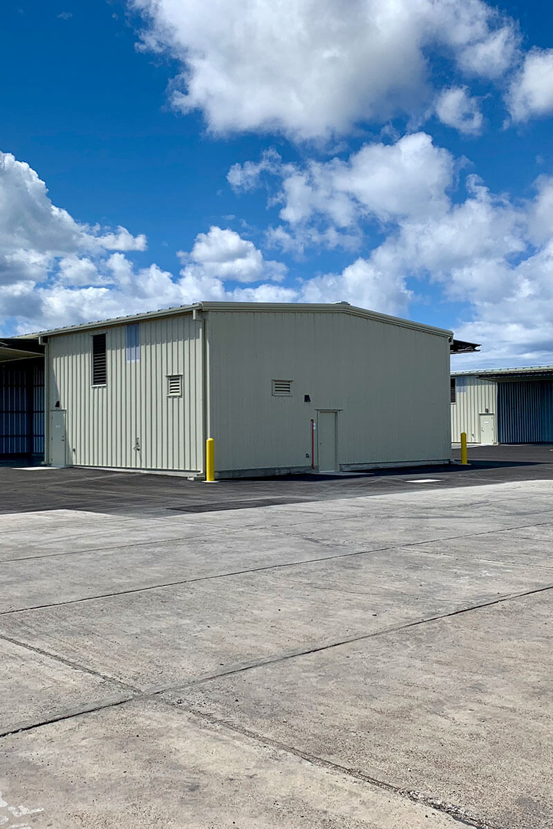 Another exterior view of the Kalaeloa Airport T Hangar