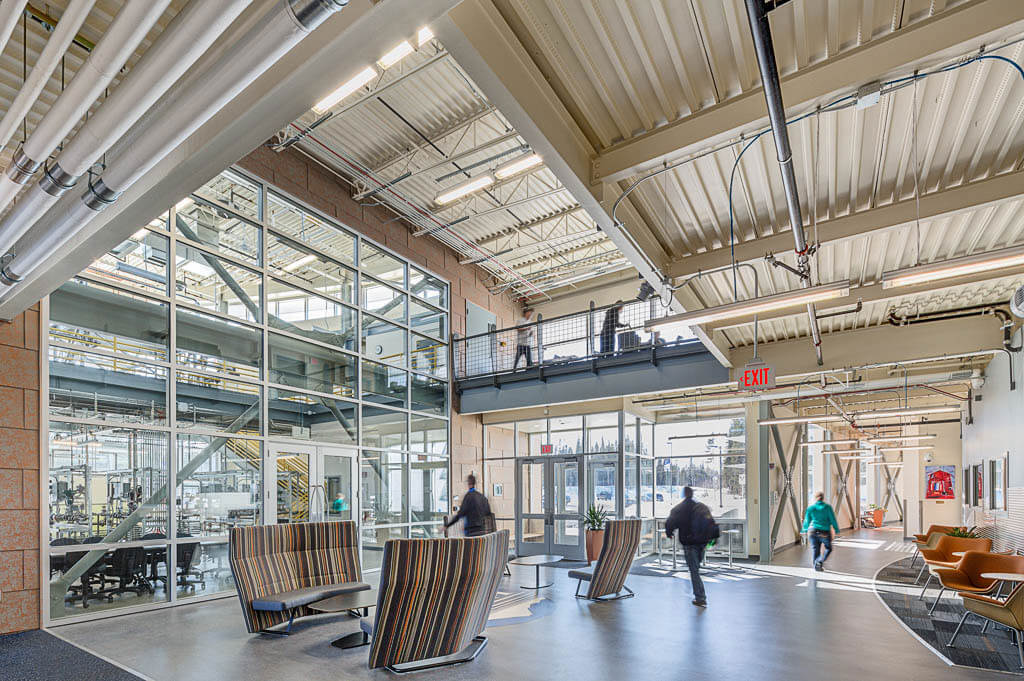 Foyer inside of the UAA Kenai Career Technical Center