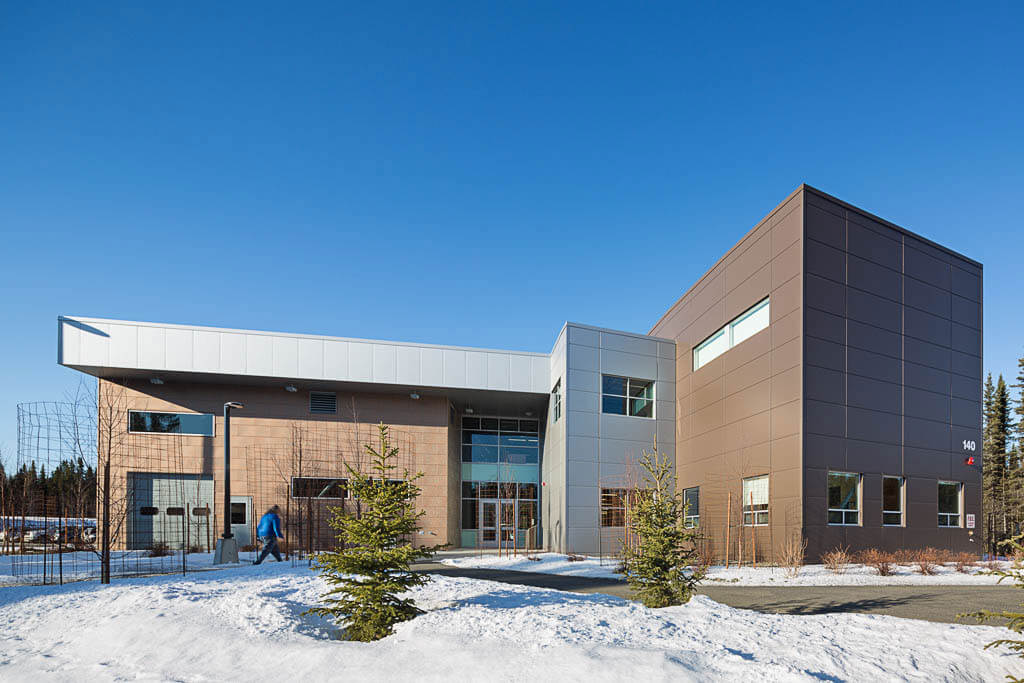 Exterior view of the UAA Kenai Career Technical Center Entrance