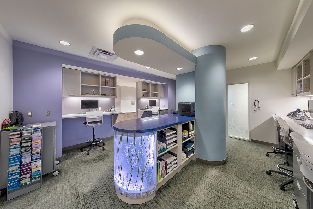 Front desk of Women’s Care of Alaska Clinic Renovation 